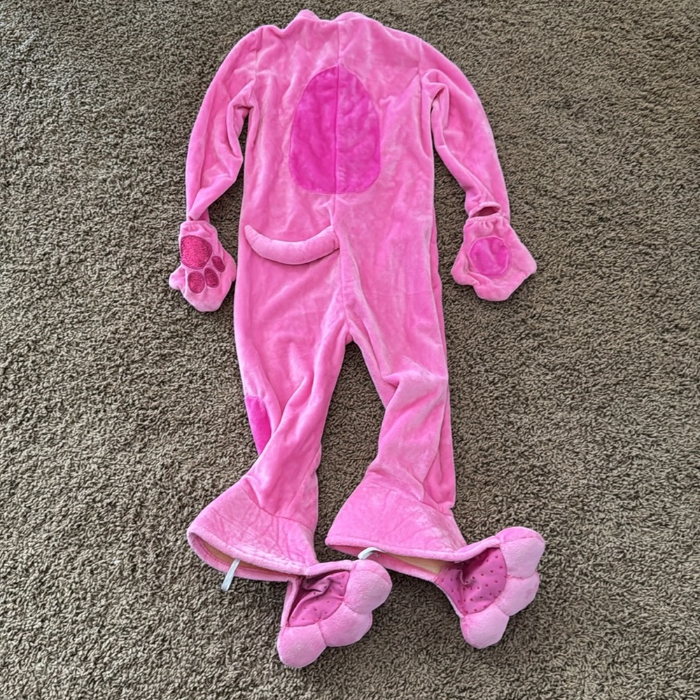 💕BLUE’S CLUES MAGENTA Pink Dog Halloween Costume with Hat SZ 3-4T - Picture 9 of 11